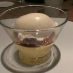 バーグ - ﾃﾞｻﾞｰﾄ   ﾌﾟﾘﾝの胡椒ｱｲｽｸﾘｰﾑのせ