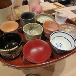 寿司つばさ - 一合1500円前後のものがセレクトされている