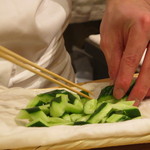 寿司つばさ - いつもの胡瓜も