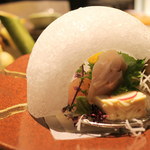 本家伴久 - 刺身「岩魚の姿造り/生湯波/刺身こんにゃく」