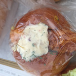 ブーランジェリー・ゼロサンゴ - 2017年3月上旬 エビカツサンド ひとつずつラップに包まれています。