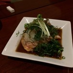 居酒屋くう - 炙りサーモン薬味ポン酢（750円）