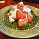 手打蕎麦 とし庵 - フルーツトマトとモッツァレラ