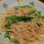 サイゼリヤ - 菜の花と海老のパスタ