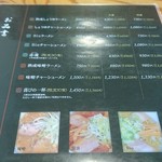 喜一 - メニュー（平成29年3月現在）