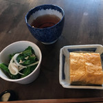 そば舎 あお - お通しは菜の花