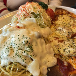 カフェドムッシュ - ★★★☆ ベアンセット パスタだけでも1.5人前はあります ピザが美味しい