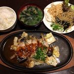 案山子 - 豚肉と野菜の味噌炒めランチ