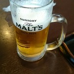 備長炭焼肉てんてん - モルツ！（飲んじゃった）