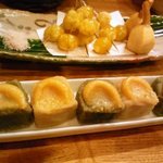 高原誠吉食堂 - 銀杏とクワイの揚げ物＆生麩