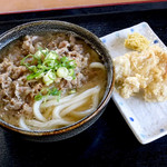 本格手打うどん はゆか - 肉うどんと、とり天