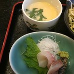 鮮菜家 - 刺身と茶碗蒸し