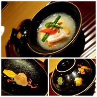 御料理 堀川 - 椀物　甘鯛　粟麩　稲荷　蕪すりながし