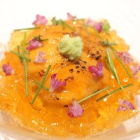 AMOUR - ランチコース 8910円 の雲丹 新玉葱