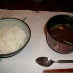 Takehashi - 竈で炊いた魚沼産コシヒカリ&自家製の味噌を使用したお味噌汁。不味い訳が無い。別次元の美味さだｗ