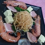 青龍 - ①前菜（クラゲと海老と豆腐みたいなやつ）