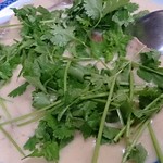 青龍 - ⑤アワビのクリーム煮パクチーを添えて