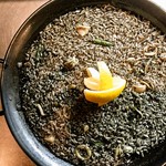 Squid ink paella