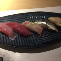 銀座 鮨正 - めじ鮪、金目鯛、小肌、北寄貝、石鯛