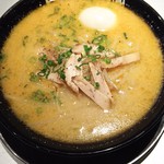 Raamen Kagetsu Arashi - 黄金の味噌ラーメン トッピングとろ～り半熟味玉(2017年3月6日)