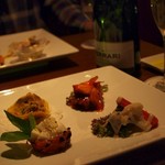 カルシファーズ・グリル アラ トスカーナ - 季節の前菜ワゴン（10種類以上から3種チョイス+京野菜バーニャカウダ）