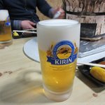 焼肉 はせ川 - 生ビール2017.03.05