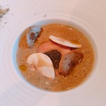 レストラン マノワ - 2017.2.  山うずらと長野県・小谷村天然きのこのヴルーテ