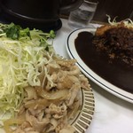 キッチン南海 - カツカレーとプラスしょうが焼き