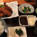 鮨市 - カキフライ定食870円（税込）です