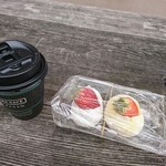 和菓子処 純 - 漉し餡とカスタードクリーム、ついでのコーヒー