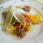 ビストロ・ラ・プラージュ - 生ハムと鰹の前菜