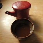 きくや - 蕎麦湯 2017年3月