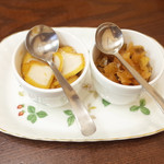 トマト - 玉ねぎと福神漬け