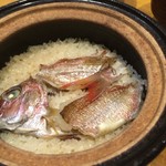 海の幸 鯛や - 土鍋の鯛めし 1500円