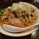 環七ラーメン 周麺 - 【2017.3.7(火)】環七野菜ラーメン(醤油・並盛・140g・脂多め)842円