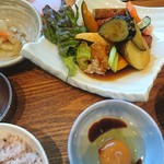 Gohanya Noukano Daidokoro - 大豆テンペと鶏肉の  黒酢生姜あんかけ膳    