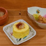宮川町　水簾 - 食事（おじゃこ、出汁巻き、香の物）