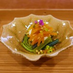 宮川町　水簾 - 春野菜と自家製カラスミ