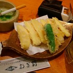 おぎ野 - チーズ天ぷらと、コノワタ