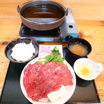 Nabe ya - Beef Sukiyaki Combo　　3000円　dinner