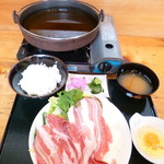 Nabe ya - Pork Sukiyaki-Combo 1500円　dinner　　　