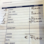 Trattoria Al Gatto Nero Da Ruggero - 合計€71.00、ランチにしては高い