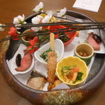 足摺テルメ - 前菜の海神の皿鉢　2017.2