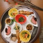 足摺テルメ - 前菜の海神の皿鉢　2017.2