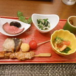 足摺テルメ - 椿コース前菜　2017.2