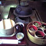 たねや日牟禮茶屋 - せいろ蒸し膳 里山（2,100円）