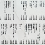 もつ焼 まるい - 2017.3 メニューその1