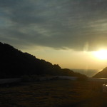 足摺テルメ - 夕暮れ時の４階のラウンジから見た風景　2017.2