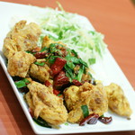 四川食府 - 鶏唐揚げの唐辛子炒め（８８０円）２０１７年３月