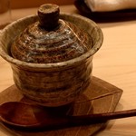 日本橋蛎殻町 すぎた - 穴子の茶碗蒸しの器…素敵です